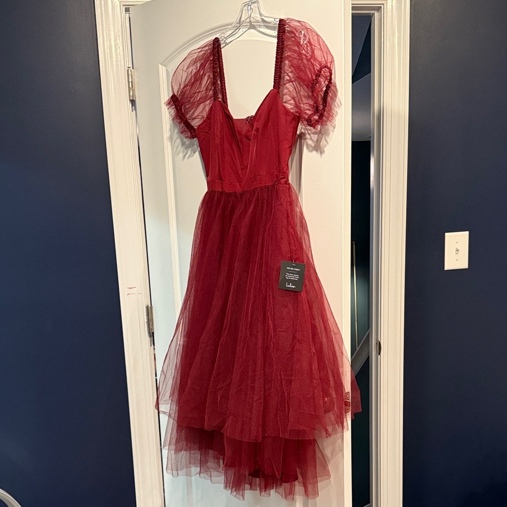 Lulu's Red Midi Dress